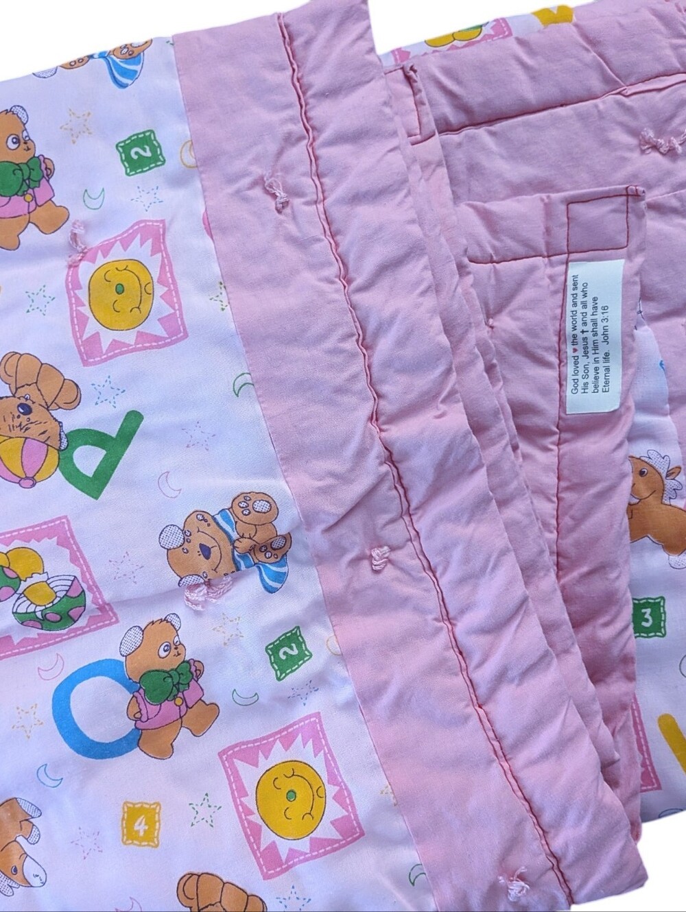 John 3:16 ❤️ Vintage Handmade Quilted Blanket